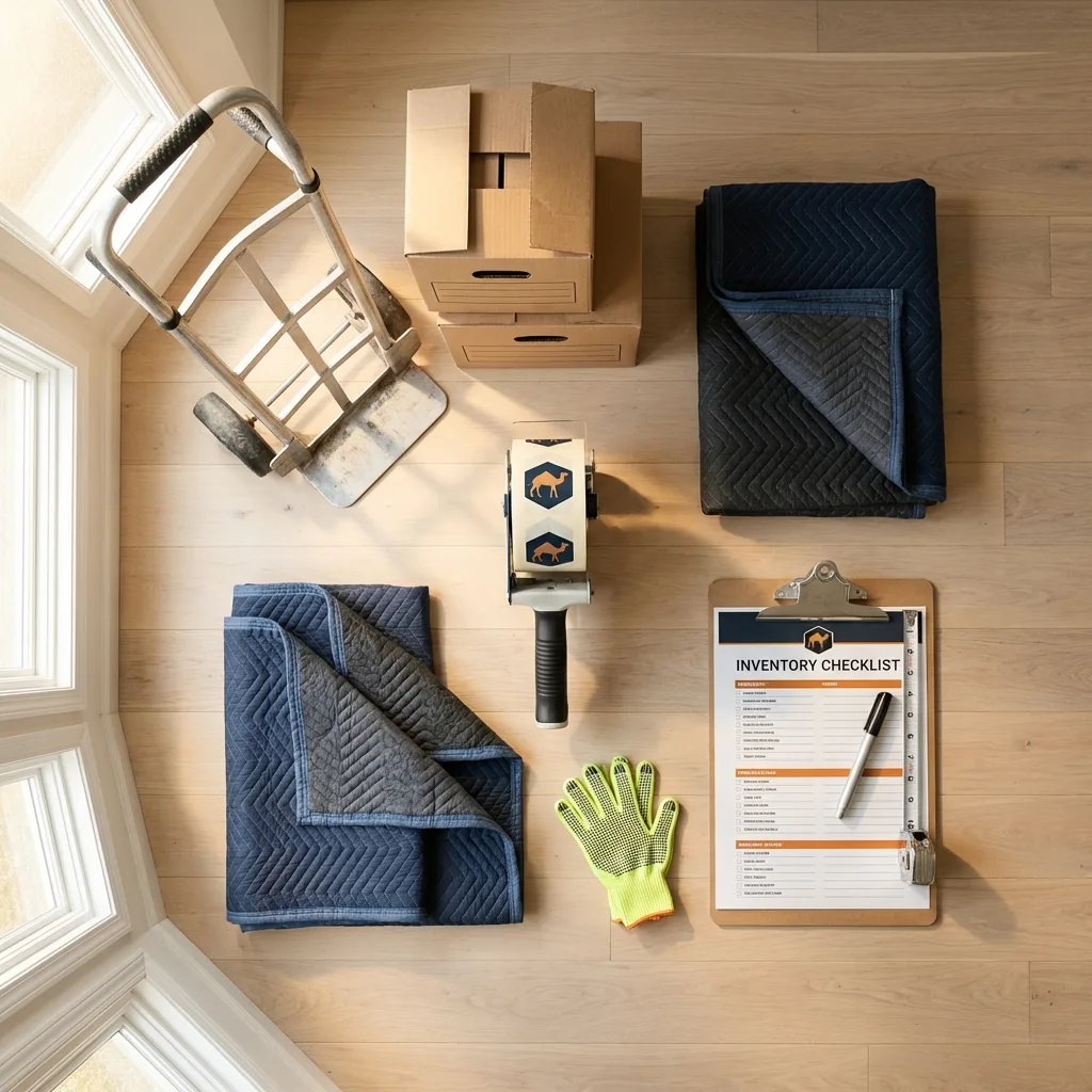 Professional moving supplies and packing materials layout for Cascade Locks residential relocations